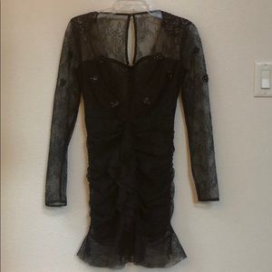 For Love & Lemons Daisy Lace Dress, Black